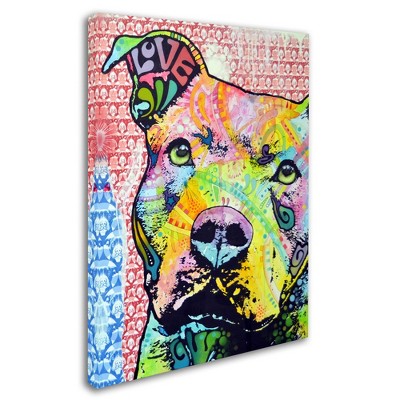 Trademark Fine Art-Dean Russo 'Thouthful Pittbull II' Matted Framed Art