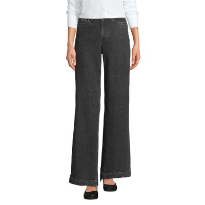 Lands' End Women's Recover High Rise Wide Leg Blue Jeans