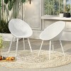 Infurnic Patio Dining Chairs Weather-Resistant Gable Dining Chair Multipurpose Modern Design for Outdoor and Indoor, White, 23.23"*23.25"*32.75" - 2 of 4