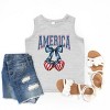The Juniper Shop America Flag Cherries Coquette Youth Tank Top - 3 of 4
