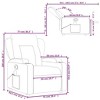 vidaXL Massage Recliner Chair Wingback Armchair Theater Cinema Faux Leather - 4 of 4