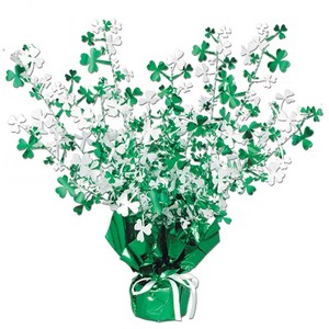 Beistle Shamrock Gleam 'N Burst Centerpiece, 15", (2/Pkg) Multicolored - 1 of 3