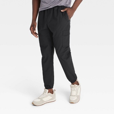 Women's Flex Woven Mid-Rise Cargo Joggers - All In Motion™ Black XL