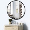 Tempered mirror 32" Wall Circle Mirror for Bathroom, Black Round Mirror for Wall, 20 inch Hanging Round Mirror for Living Room, Vanity, Bedroom - 3 of 4