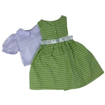 Doll Clothes Superstore Doll Clothes Green Gingham fits 18 Inch Girl Dolls