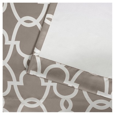 Taupe Polyester Blackout Grommet Window Curtain Panels