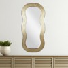 HomeRoots 48" Gold Wood Abstract Accent Mirror - 2 of 4