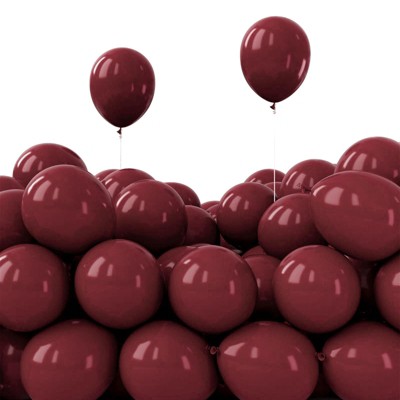 PartyWoo Balloons Burgundy Dark Red Maroon Small Mini 5 Inch 50 pcs