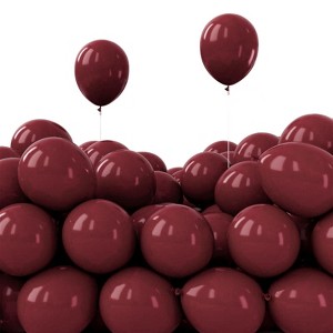 PartyWoo Balloons Burgundy Dark Red Maroon Small Mini 5 Inch 50 pcs - 1 of 4
