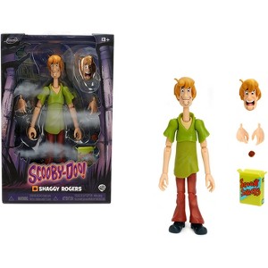 Shaggy Rogers 6.5" Moveable Figure with Accessories and Alternate Head and Hands "Scooby-Doo!" Franchise Model by Jada - 1 of 4