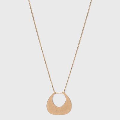 Worn Gold Pendant Necklace - Universal Thread™ Gold