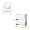 NicBex Modern Nightstand with 2 Drawers,Bedside Table with Wood Sturdy Base for Living Room Bedroom - 2 of 4
