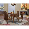 5-Piece Mahogany Finish Solid Wood Top - Rectangular Dining Room Set  - Seats 4 - 2 of 4