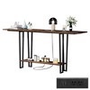 VECELO Couch Side & Console Table with 2 Outlets, 2 USB Ports and Extra Long 9.8 Feet Power Code, Sofa Behind - 2 of 4