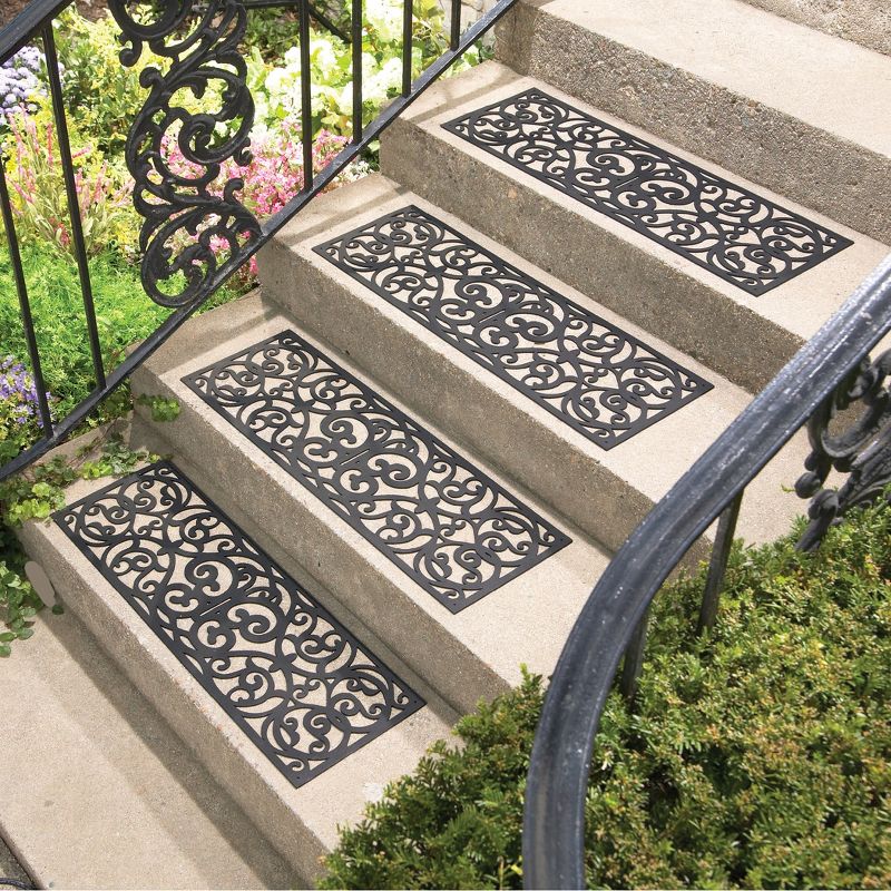 Collections Etc Butterfly Stair Traction Treads - Set of 4 29.5" x 9.5", 2 of 3