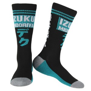 My Hero Academia Men's Izuku Deku Midoriya Mid-Calf Athletic Crew Socks - 1 of 4