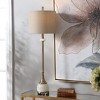 Uttermost Natania Plated Brass Buffet Lamp – 35” Steel & Marble Accent Lighting - 2 of 4