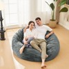Inhand Bean Bag Chairs for Adults - Memory Foam Furniture BeanBag Chair with Soft Fiber Cover - Round Fluffy Couch for Living Room - 4 of 4