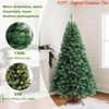6FT/7 ft Artificial Christmas Tree w/ Tips & Lights Green Holiday Tree for Living Room Office Party Decoration, Hinged Artificial Pine Lighted Holiday - 4 of 4