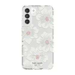 Kate Spade New York Samsung Galaxy S22+ Protective Hardshell Case - Hollyhock Floral with Stones