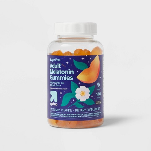 Adult Melatonin Gummies - White Tea/Peach - 140ct - up&up™ - image 1 of 4