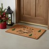 HomeRoots 24" X 36" Brown Black And Green Christmas Merry and Bright Outdoor Coir Door Mat - 2 of 4