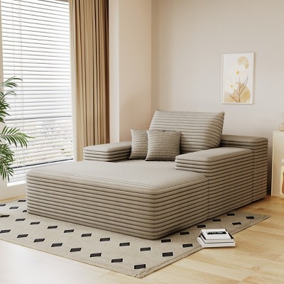 Lounge Chair Indoor, Oversized Upholstered Sofa Bed, Sleeper Couch Reading Chairs, Cloud Sofas Couches for Living Room or Bedroom-Maison Boucle