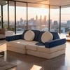 Hooseng Modular Sectional Sofa, Upholstered Couch Set with Round Pillows, Sectional Sofa for Living Room, Bedroom - 3 of 4