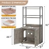 48.5''H Cat Litter Box, Enclosure with 3 Shelves, 2-in-1 Hidden Cat Litter Box Enclosure with Shelf, Tall Cat Cabinet Hidden Litter Box Furniture - 2 of 4