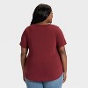 Women's Short Sleeve Scoop Neck Drapey T-Shirt - Ava & Viv™ - 2 of 3
