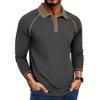 Men's Casual Contrast Collar Polo Shirt Short Sleeve Stylish Daily Wear Tunic Top - 4 of 4