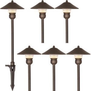 3W 150LM Outdoor LED Landscape Path Light, Die-cast Aluminum Construction (6-PACK) - 1 of 4
