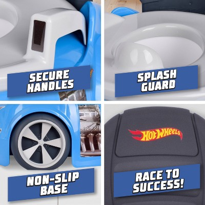 Hot Wheels Blue Race Car Potty Training Toilet with Detachable Seat