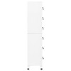 VidaXL Locker Cabinet White 15 in.x15.7 in.x70.9 in. Steel - 4 of 4