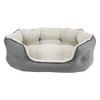 Arlee Home & Pet Cozy Orthopedic Eco-Friendly Durable Dog Bolster Bed - Charcoal Gray - M - 2 of 4