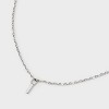 Sterling Silver Small Polished Initial Pendant Necklace - A New Day™ Silver - 4 of 4