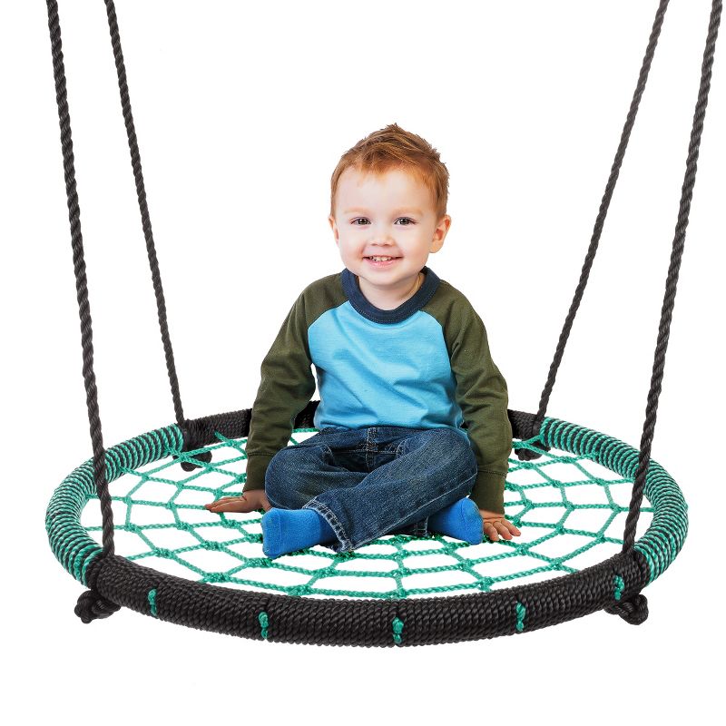 Toy Time Kids' Large Spider Web Saucer Hanging Tree Swing, 2 of 6