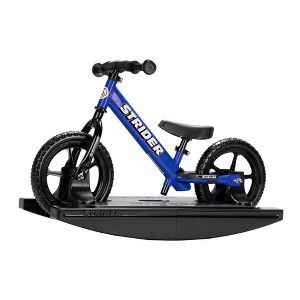 Strider 12” Sport Bike + Rocking Base - Helps Teach Baby How to Ride a Balance Bicycle - for Kids 6 Months to 4 Years - Easy Assembly & Adjustments - 1 of 4