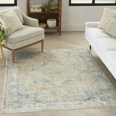Machine Washable Bohemian 5'3" x 7' Area Rug