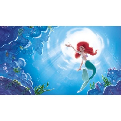 6'x10.5' XL Disney Princess The Little Mermaid 'Part Of Your World' Chair Rail Prepasted Mural Ultra Strippable - RoomMates