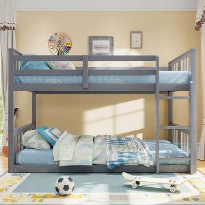 Twin Over Twin Bunk Bed with Ladder for Bedroom - 1 of 4