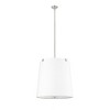 Weston 6-Light Pendant - Dimmable Steel Fixture with White Linen Shade, 24" x 24" x 24" - 2 of 4