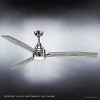 Urban Ambiance Luxury Mid Century Modern  Indoor Ceiling Fan,  13.1"H x 60"W,  Polished Chrome, UHP9043 - 4 of 4