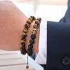 West Coast Jewelry Men's Tiger Eye Natural Stone Bead Adjustable Bracelet (10mm) - 3 of 4