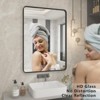 Vynxaria 24x36" Black Aluminium Frame Bathroom Mirror - HD Clarity & Safety - 4 of 4