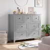 Jojoka 7-Drawer Wood Dresser with Metal Handles – Modern Minimalist Chest of Drawers for Bedroom, Living Room, Hallway Storage Organizer - 4 of 4
