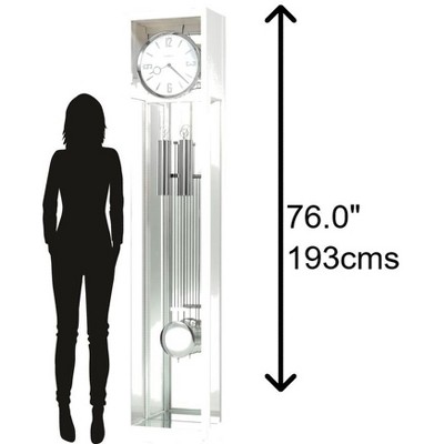 Whitelock Contemporary 76" White Quartz Floor Clock