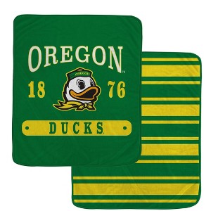 NCAA Oregon Ducks Varsity Plaque Double Sided Royal Plush Blanket - 1 of 1