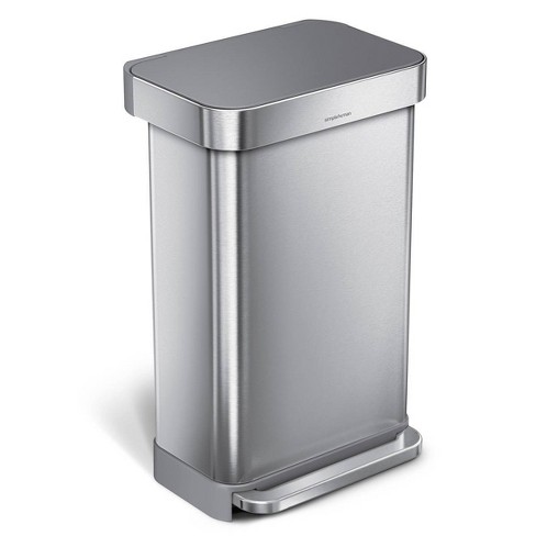 Simplehuman 45L hotsell Rectangular Kitchen Step Trash Can - Brushed Stainless Steel