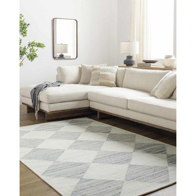 Hauteloom Vivir x Livabliss Antho Light Gray Diamond Rug